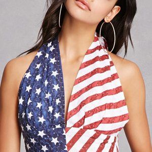 NEW American Flag Halter Top